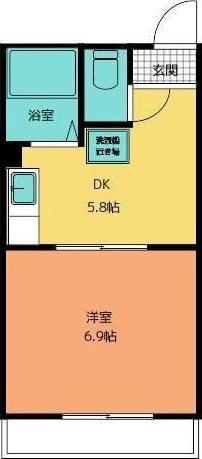 PERAコーポ(1DK/2階)の間取り写真