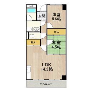 エムテック藤井寺(2LDK/3階)の間取り写真