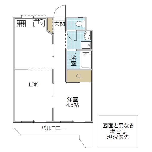 ソラーナ見川(1LDK/3階)の間取り写真