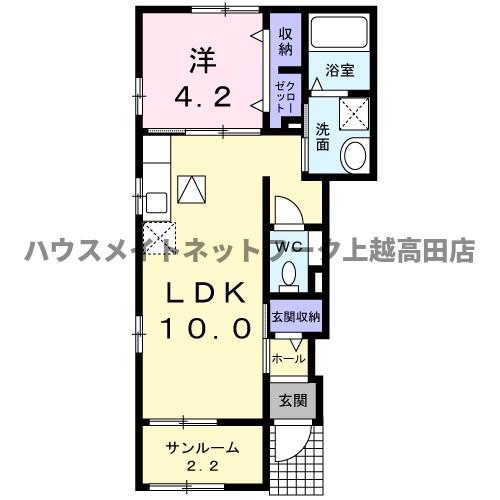 カーサ・アマーレ押上II(1LDK/1階)の間取り写真