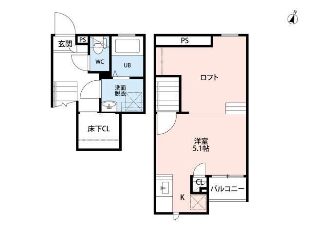 CB原市セレーナ(1K/1階)の間取り写真