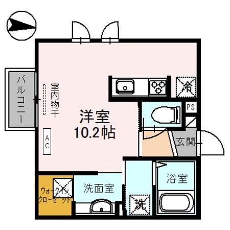 サンライム(ワンルーム/1階)の間取り写真