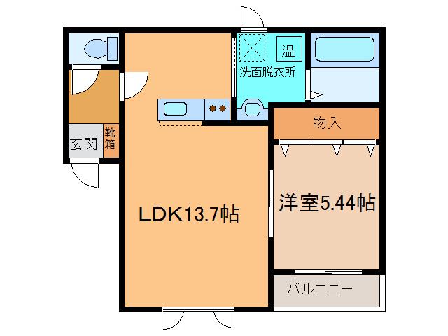 MAISON FLEUR(1LDK/3階)の間取り写真