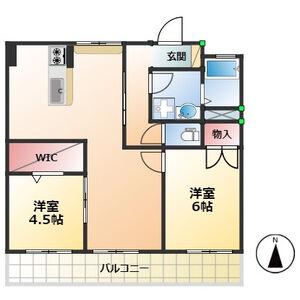 レジデンス恒和(2LDK/2階)の間取り写真