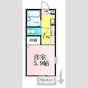 新坂壱番館(1K/1階)の間取り写真