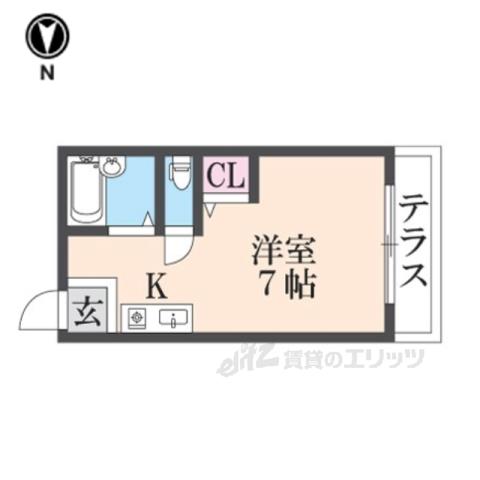 レオハイム津田Ⅰ(ワンルーム/1階)の間取り写真