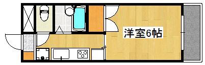 ベイフロント(1K/4階)の間取り写真