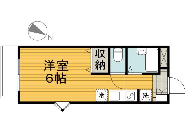TKヒルズ(ワンルーム/2階)の間取り写真