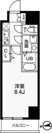 AR向島(1K/4階)の間取り写真