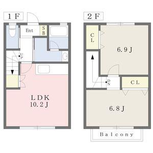 LUCENT HOUSE(2LDK/1階)の間取り写真