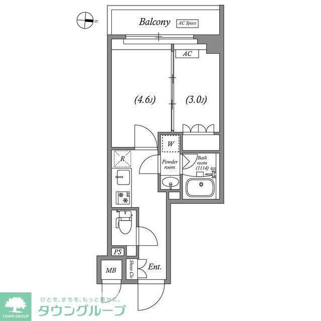MFPRコート菊川(2K/6階)の間取り写真