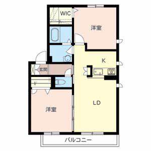 リラフォート(2LDK/2階)の間取り写真
