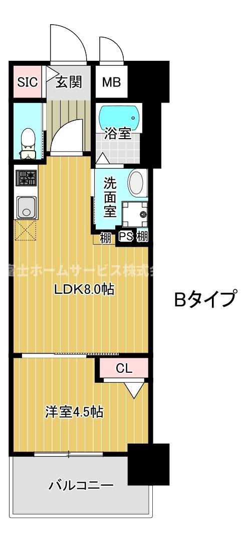 ふぁみゆアビコXII(1LDK/2階)の間取り写真