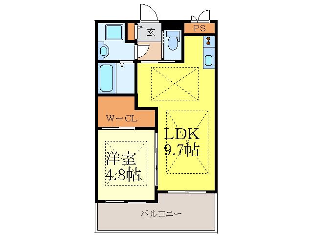 ノルデンハイム江坂アネックス(1LDK/12階)の間取り写真