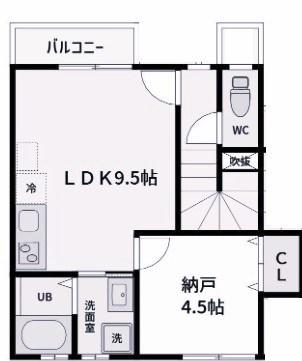 ざ・してぃ須磨V(1LDK/2階)の間取り写真