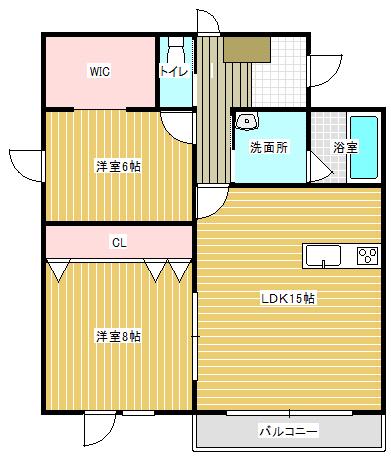 CERCLE PLUS (2LDK/3階)の間取り写真