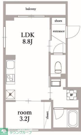 ケイズ表参道(1LDK/1階)の間取り写真
