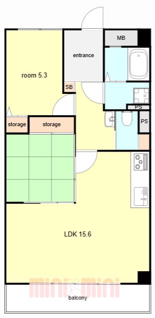 OC RESIDENCE R NISHINOMIYA OGO(2LDK/4階)の間取り写真