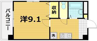 GRACE大宮通(1K/4階)の間取り写真