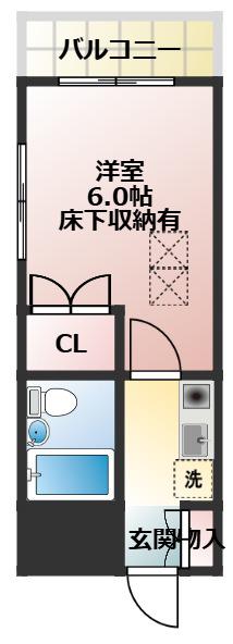 ポッジョビアーノ(1K/2階)の間取り写真