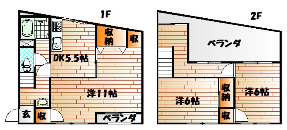 マキシム足原(3DK/3階)の間取り写真
