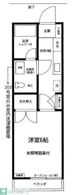 第2コーポタナカ(1K/2階)の間取り写真