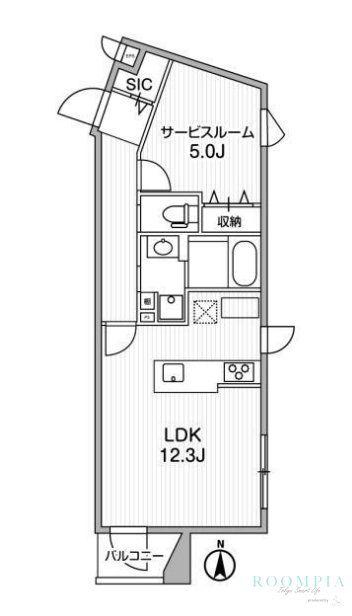 GRANDUO柿の木坂2 102(1LDK/3階)の間取り写真