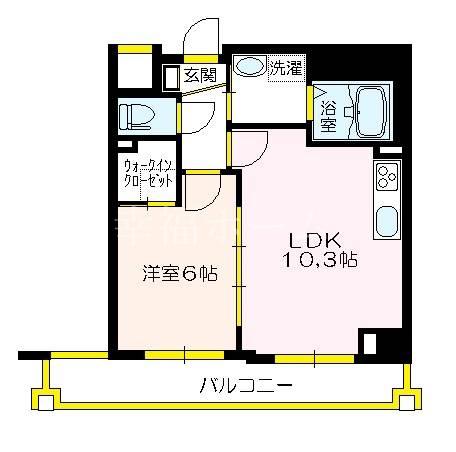 パルグレイス鴫野(1LDK/2階)の間取り写真