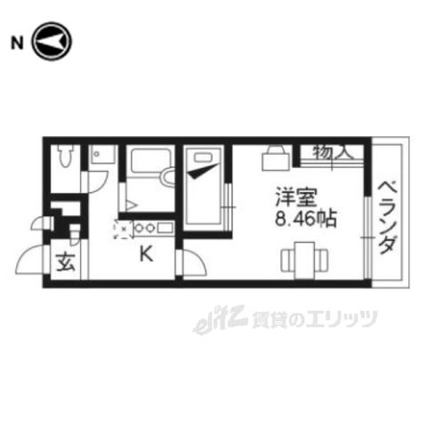レオパレスおおやぶ(1K/1階)の間取り写真