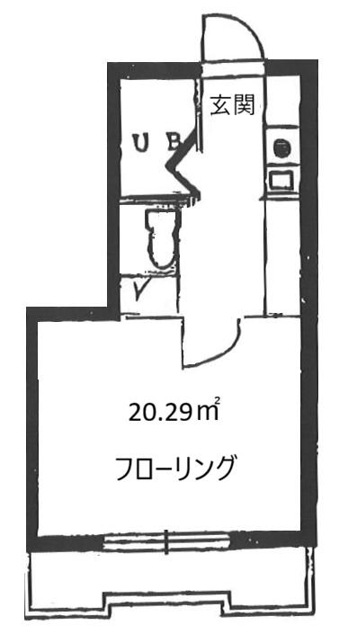 コリーヌ学芸大学(1K/3階)の間取り写真