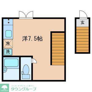  キュエル用賀II(ワンルーム/2階)の間取り写真