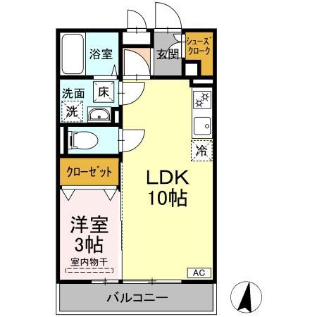 リ・サクラ(1LDK/2階)の間取り写真
