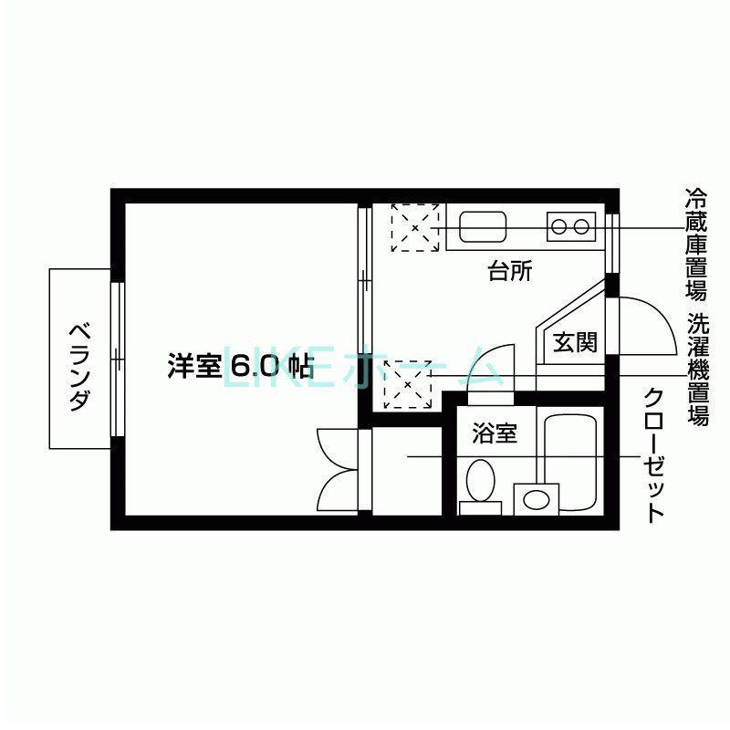 BCASA船橋日大前RE-BORN(1K/2階)の間取り写真