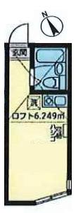ユナイト白幡チョコミントパフェ(ワンルーム/1階)の間取り写真