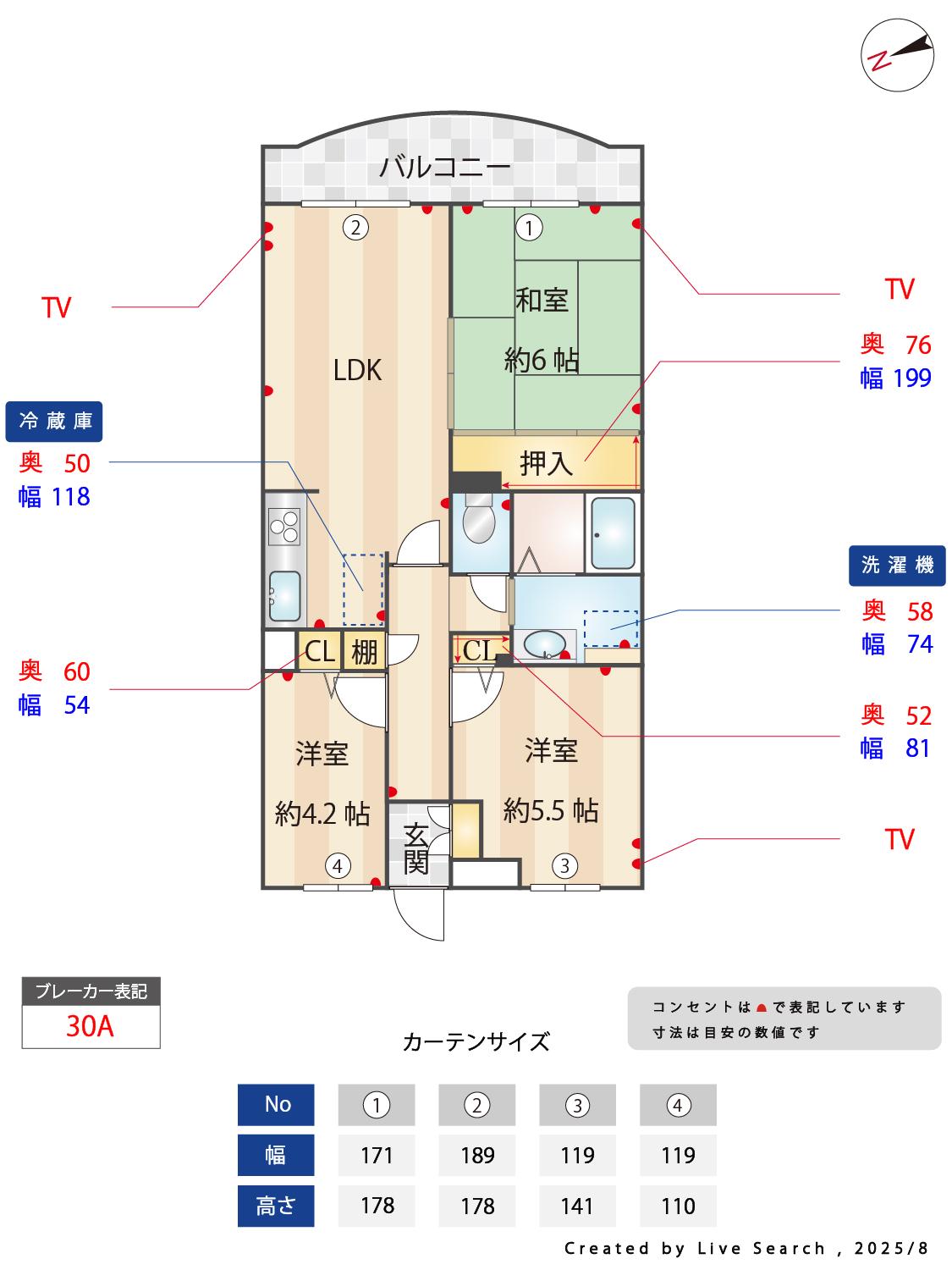 コージーコート久我山(3LDK/3階)の間取り写真