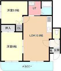 AMI412(2LDK/2階)の間取り写真
