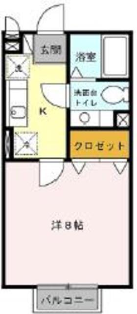 ST北野(1K/2階)の間取り写真