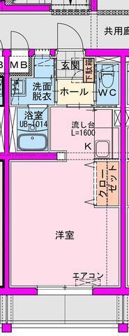 FUKUNASU 江平東(ワンルーム/2階)の間取り写真