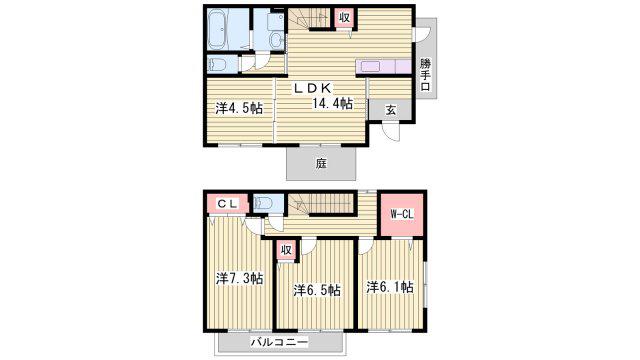 岡田様戸建(4LDK/1階)の間取り写真