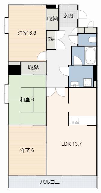 SEISUI(3LDK/2階)の間取り写真