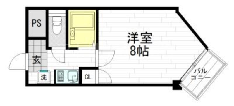 ビクトリー杭全(1K/3階)の間取り写真