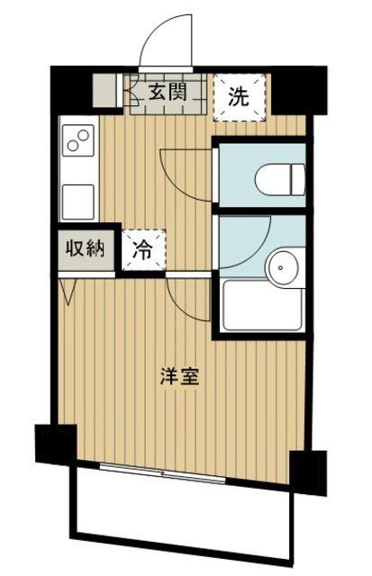 スパシエルクス 光が丘(1K/5階)の間取り写真