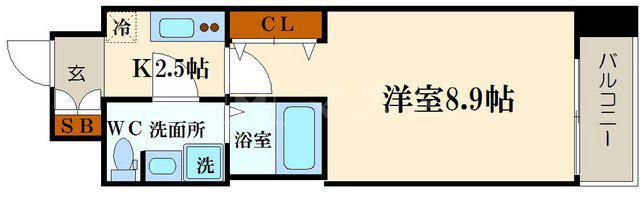 LC天王寺南(1K/7階)の間取り写真