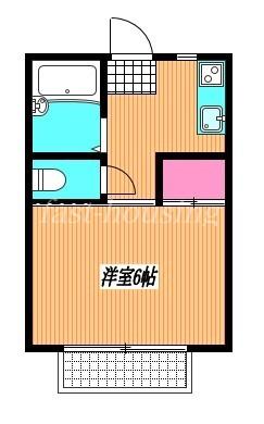 ＪＲ中央線 武蔵小金井駅 徒歩6分 2階建 築35年(1K/1階)の間取り写真