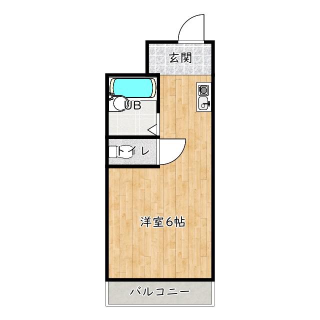 SENSE松原 田口ハイツ(1K/2階)の間取り写真