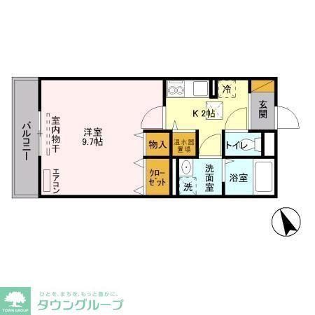 ディアコート馬橋(1K/1階)の間取り写真