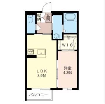 アビタシオンII(1LDK/2階)の間取り写真