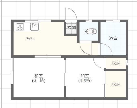 藤川荘(2K/1階)の間取り写真