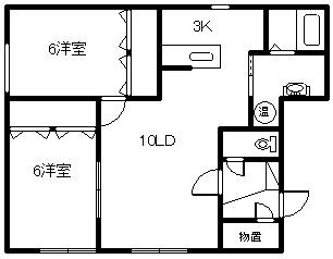 ジョリ1・6(2LDK/2階)の間取り写真