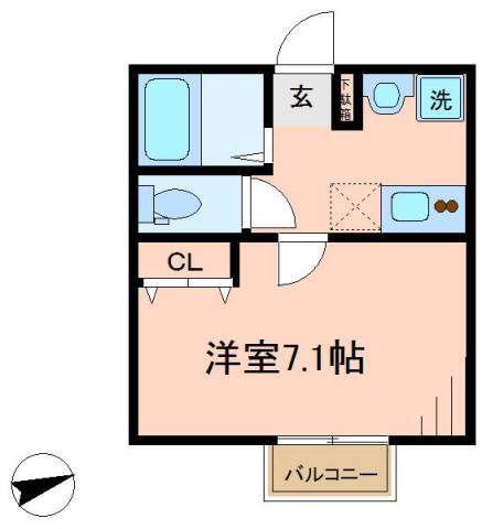 キャメル川口朝日(1K/2階)の間取り写真